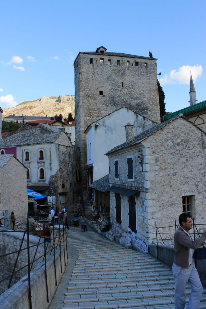 The steps of Stari Most. It became less crowded later in the afternoon.