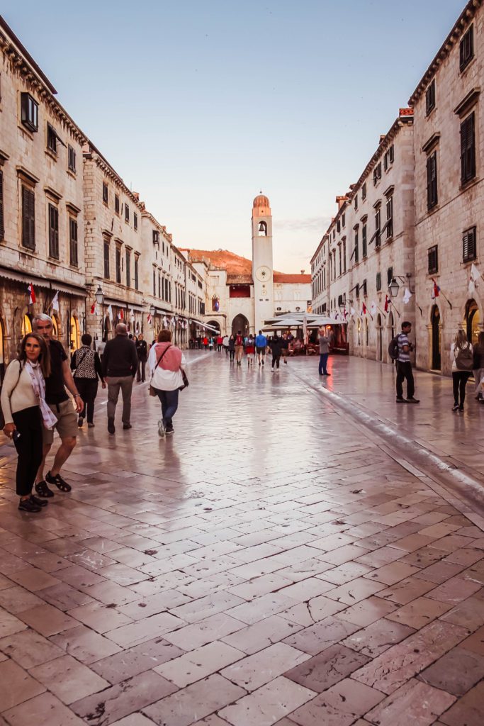 Explore the beautiful Balkan city of Dubrovnik on the coast of the Mediterranean sea on your trip to Croatia and explore the gorgeous architecture and streets of the old town there. #croatia