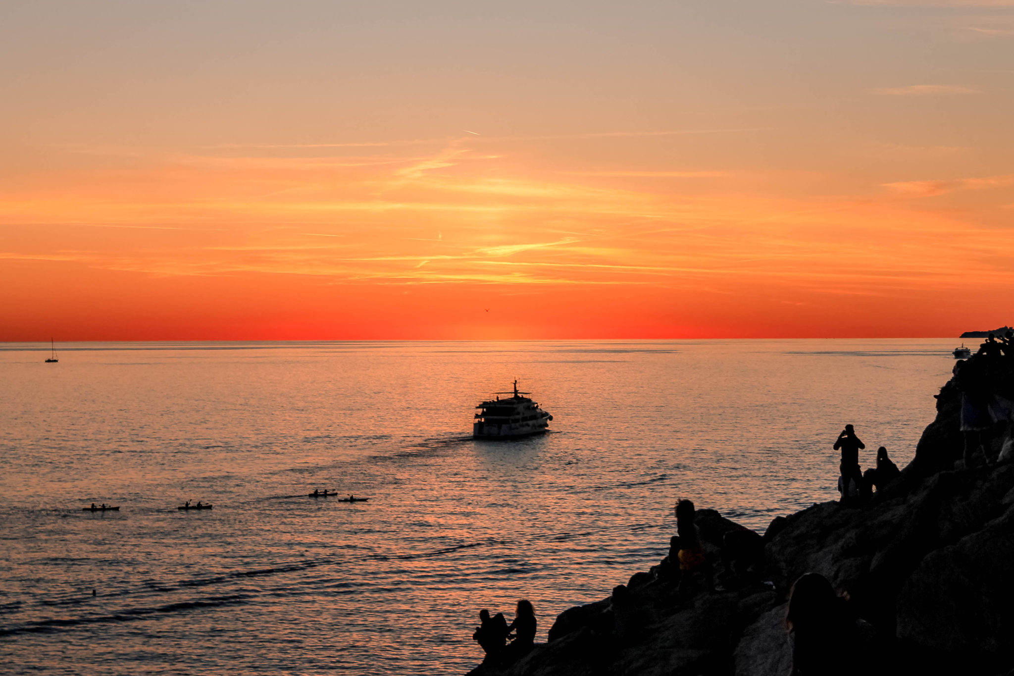 Sunset over the Adriatic Sea from Dubrovnik. Dubrovnik has some of the best sunsets in the world and it should be on your list of things to do in Dubrovnik when you visit Croatia. 