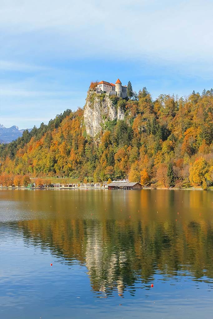 The castle that sits above Lake Bled in Slovenia. It's one of the most popular tourist sights in the country so it can get rather busy. 