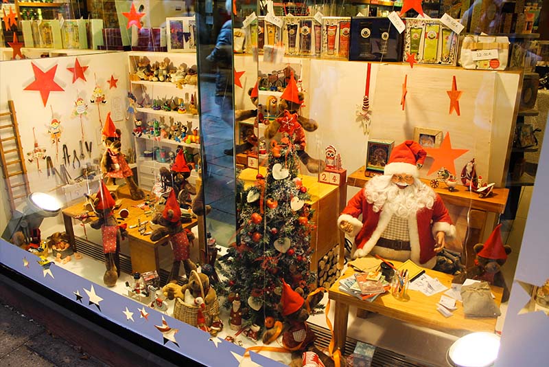 Strasboueg is a great winter destination in France because of Christmas markets that are on and the shop display windows.