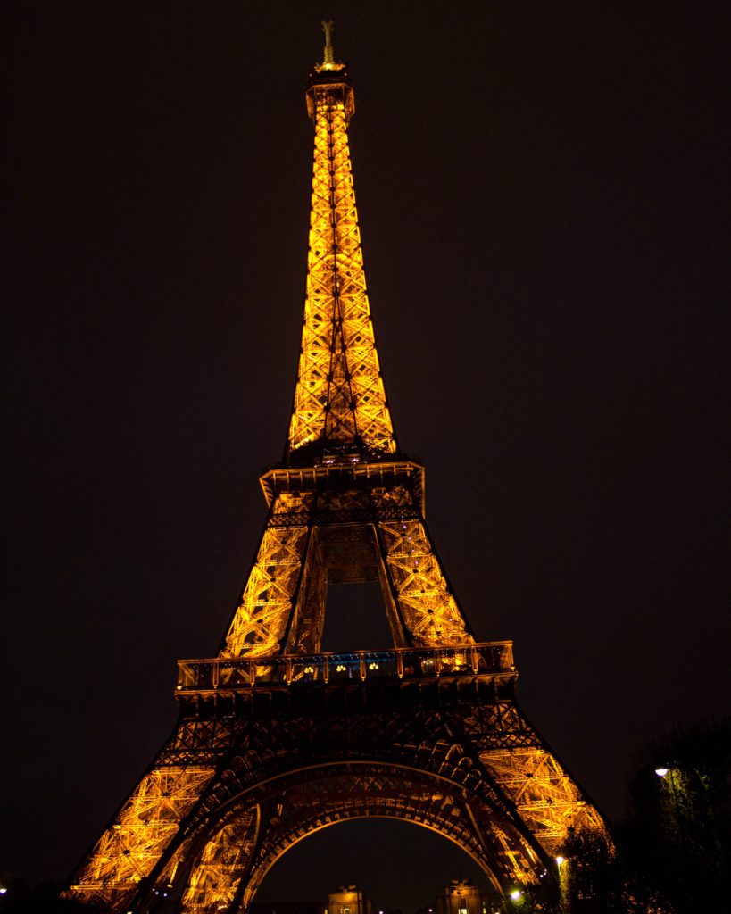 Eiffel tower at night is one of the best times to visit this top Paris sight