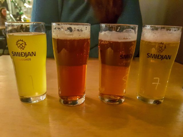 Flights of beer are also a great way to sample Icelandic cuisine and drink. 