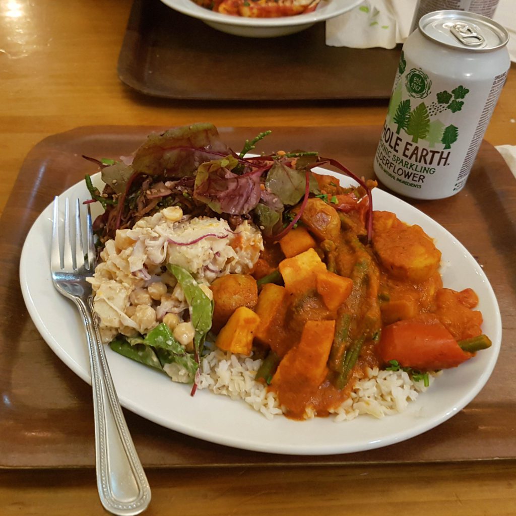 A plate of vegetarian food from Cornucopia restaurant in Dublin, Ireland