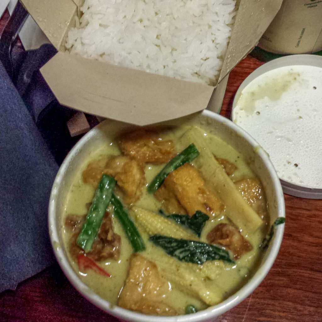 Vegetarian Green Curry from San Sab Thai in Drumcondra, Dublin, Ireland