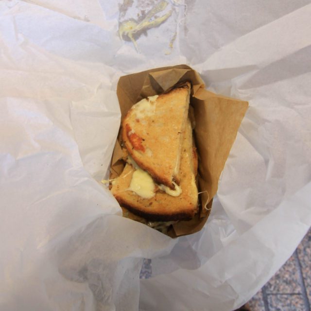 The English Market in Cork has a vegan restaurant and several places you can find yummy vegetarian food like this grilled cheese sandwich with local Cork county cheese.