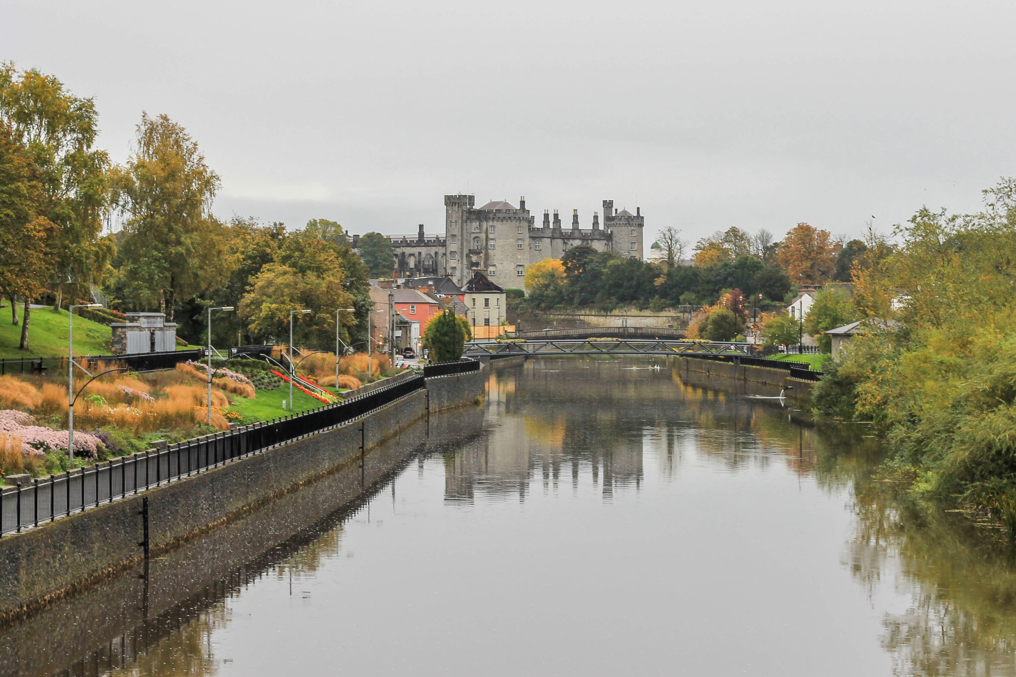 River Nore with the Kilkenny Castle behind it, Ireland