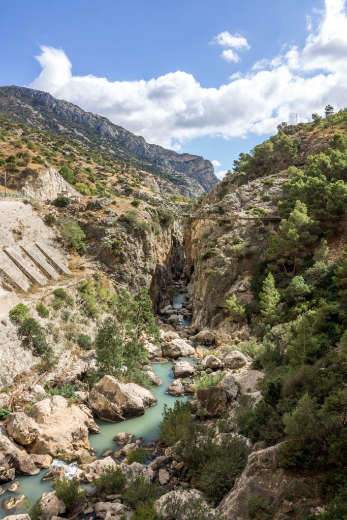 The Caminito del Rey offers stunning scenery of the mountains and river through it. 