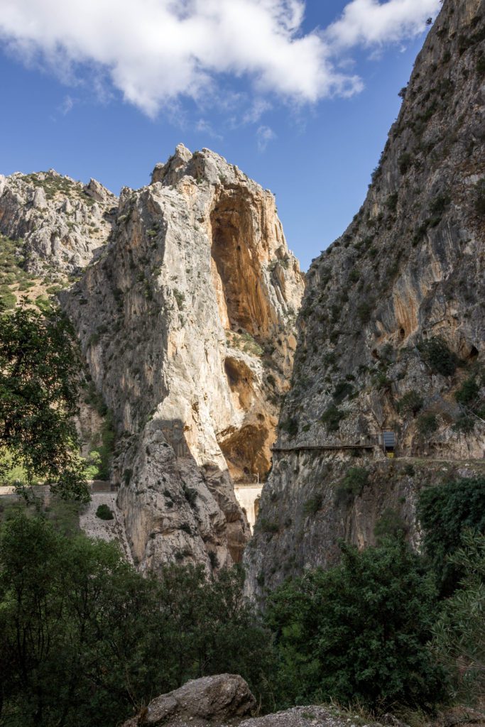 Part of the second boardwalk on the Caminito del Rey in Spain