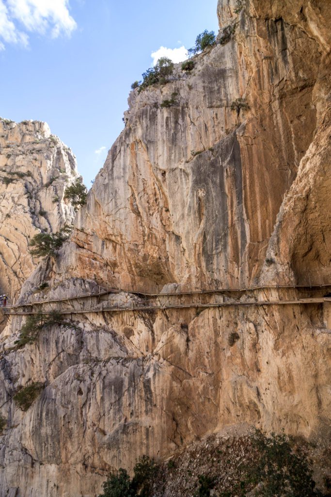 The boardwalk in the third canyon of the Caminito del Rey Spain
