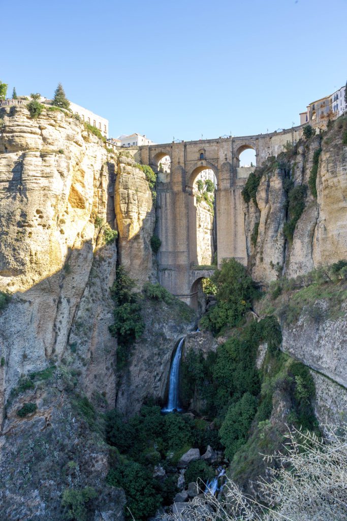 Bridge in Ronda from below, Spain