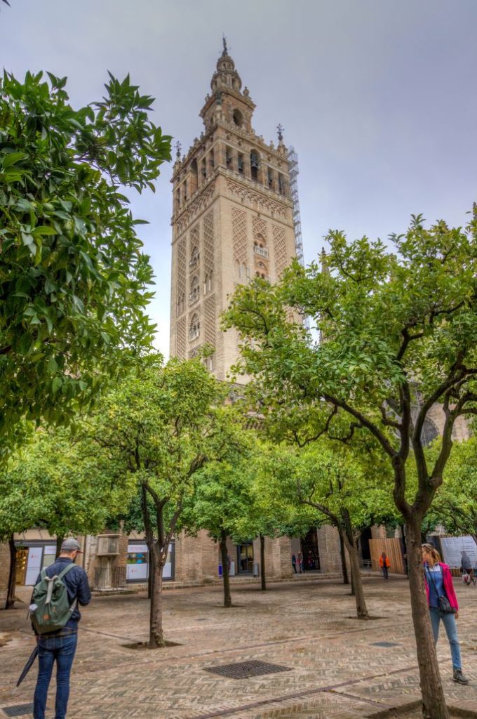 This is Seville's famous bell tower known as the giralda. Unlike most bell towers, this one actually has ramps up instead of stairs. The view from the top is phenomenal and is a must do when you visit southern Spain.