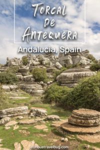 Southern Spain's Andalucia region offers up great hiking, including this quick hike through karstic landscape near Antequera. El Torcal de Antequera is easy to hike and to get to. #Spain #andalucia #hiking