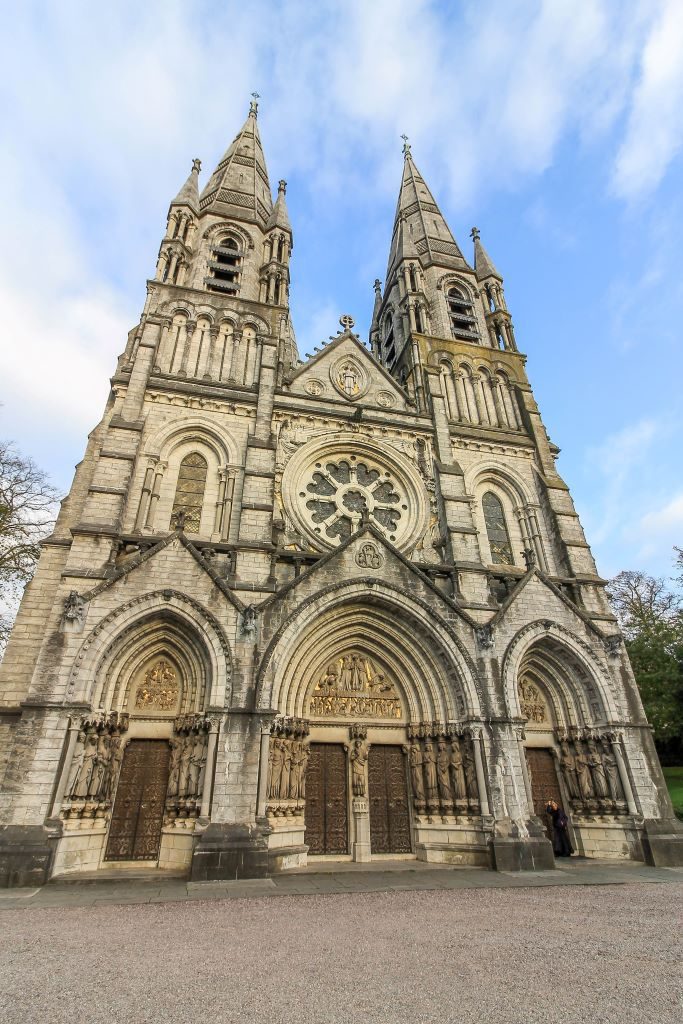French Gothic St. Fin Barre's Cathedral in Cork Ireland, front view