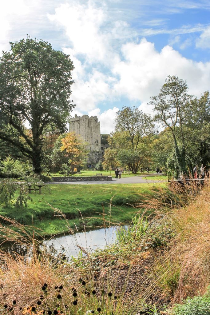 Blarney Castle and river and lawn in front of it