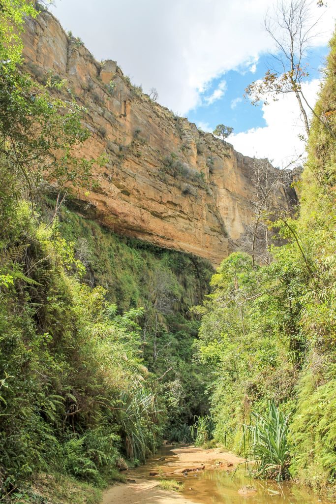 The cliff faces of Namaza Gorge