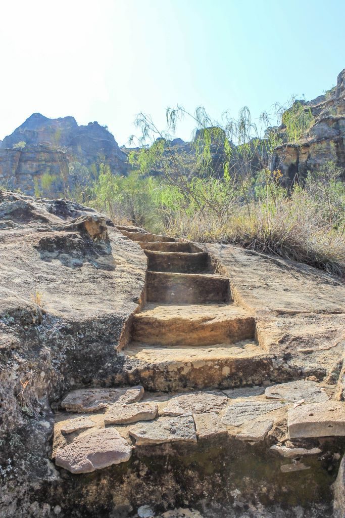 Steps cut into sandstone