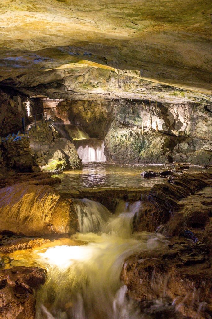 Waterfalls inside St Beatus Caves, Switzerland