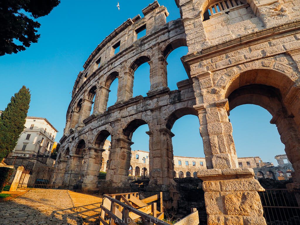 The Pula Amphitheater is one of the best preserved Roman Amphitheaters in the world and is a must visit destination in Croatia's Istrian peninsula.