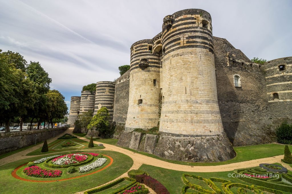 Chateau d'Angers is a huge chateau with multiple towers. Located in the city of Angers, this chateau is a great stop when driving from the Loire Valley to Normandy as it is in the lower part of the Loire Valley.