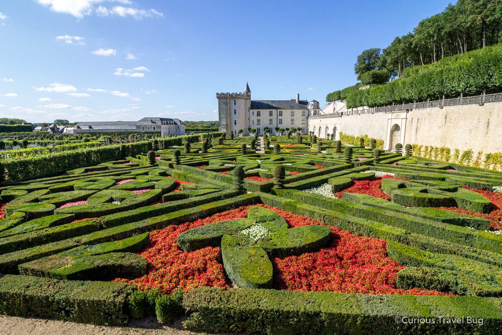 Close up of the ornamental gardens at Villandry Chateau. This is one of the prettiest gardens in France. So much care has gone into designed these gardens based on the theme of love.