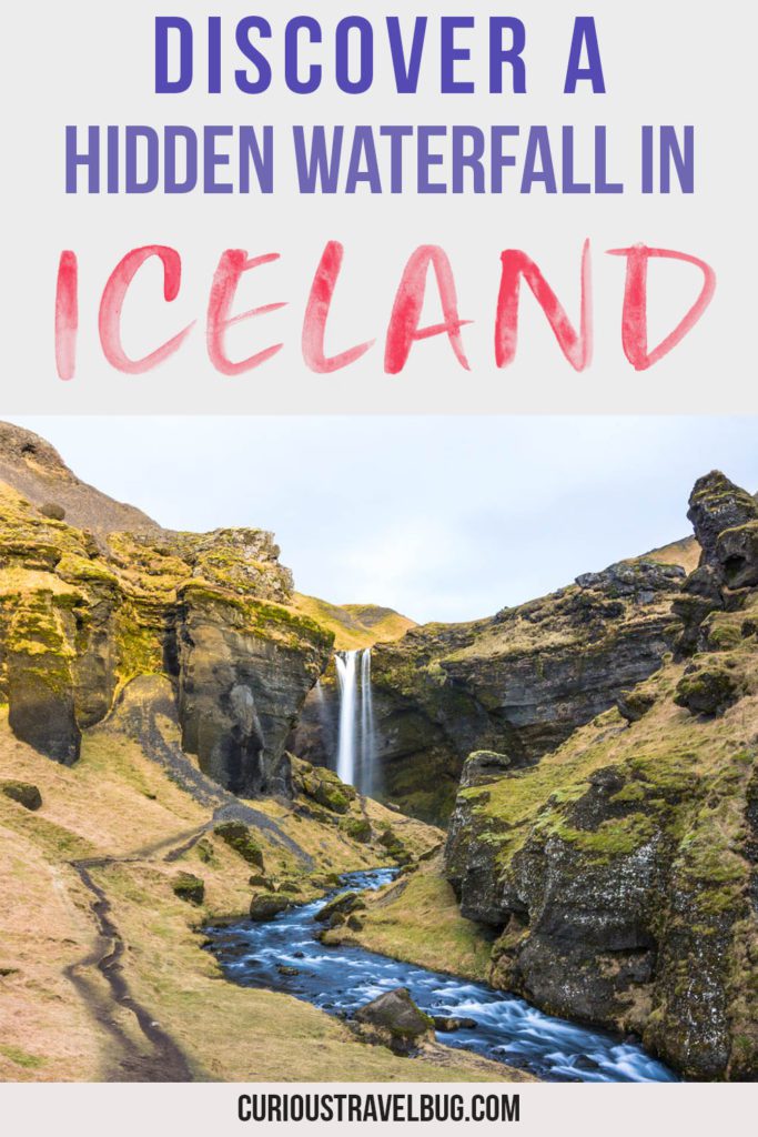 Discover a hidden waterfall in Iceland when you visit Kvernufoss near Skogafoss. This lesser visited site is a gorgeous waterfall you can walk behind that should be on your Iceland travel plans. Learn how to find Kvernufoss and why you should visit this waterfall. This is one of the best waterfalls in Iceland. #Iceland