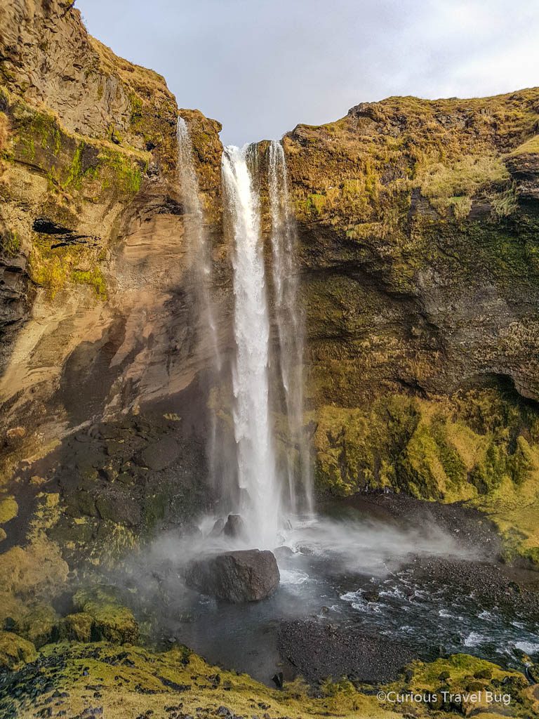 The hike to Kvernufoss gives you this gorgeous view of one of the most beautiful waterfalls in Iceland. 