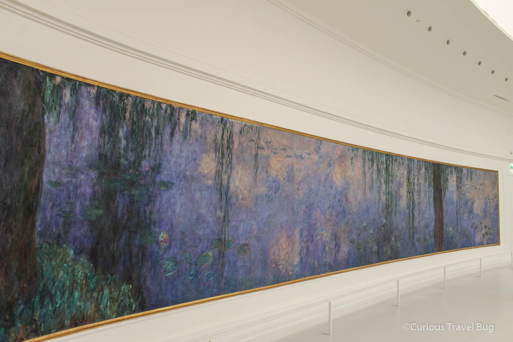 One of Monet's Water Lilies on display at the Musee l'Orangerie in Paris. If you only visit one museum in Paris, make it the Orangerie