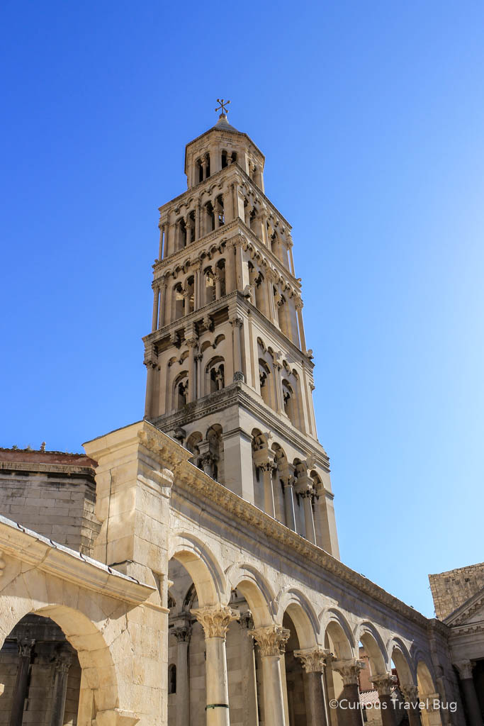 The bell tower of Cathedral of St Dominus. It's worth paying the admission to the tower to be able to get a great view over the old town of Split.