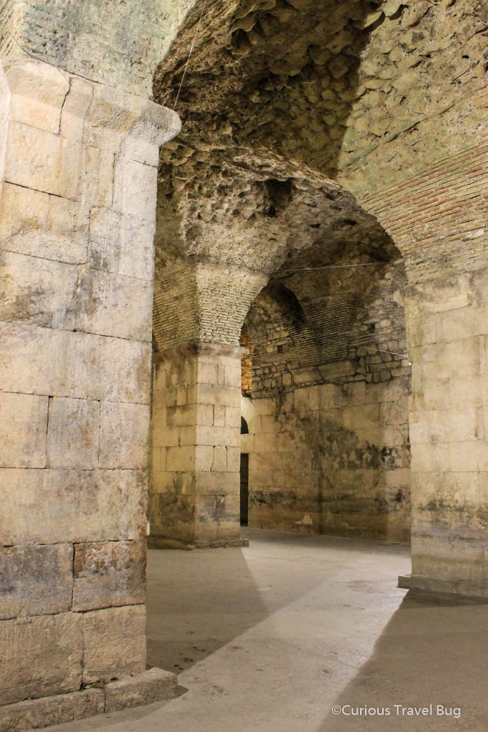 The basement of Diocletian's Palace in Split, Croatia