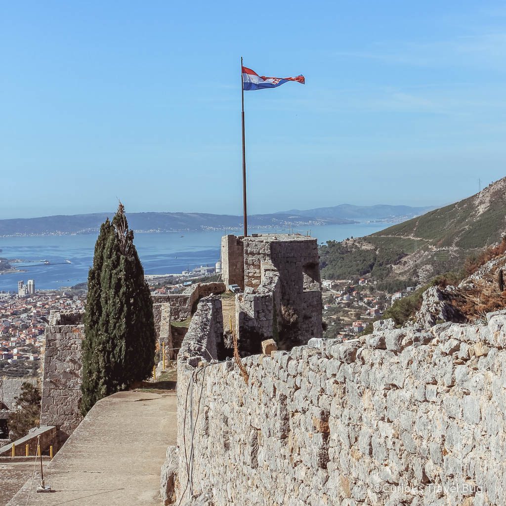 View of Split and the Adriatic from Klis Fortress. This is a great easy day trip from Split, Croatia