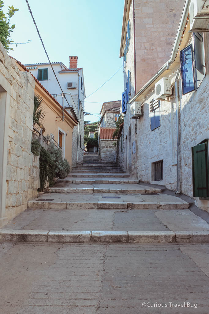 Wander around the old town outside of Diocletian's Palace and you will see adorable streets like this one in Split, Croatia