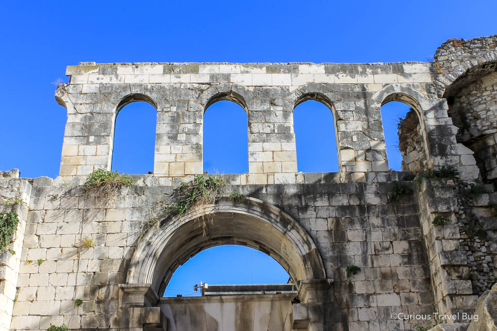 Some of the wall in Diocletian's Palace in Split, Croatia. This Roman Palace is worth the visit to Split alone.