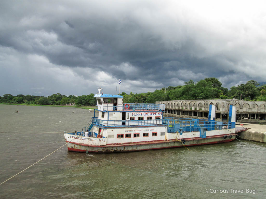 The Ometepe ferry that connect the mainland to Ometepe Island. It cross Lake Nicaragua in just over an hour and runs frequently.