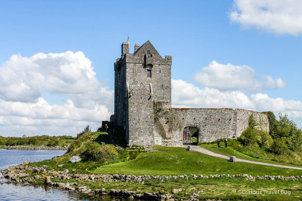Dunguaire Castle in County Galway Ireland. This is a popular castle to visit when you are in Galway and is easy to visit on a day trip to the Cliffs of Moher.