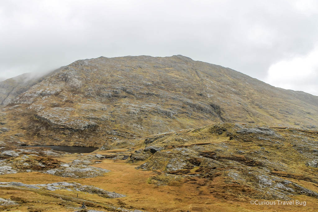 The Maumturk Mountains of Connemara National Park, a convenient day trip from Galway, Ireland. This is one of top sights to see when you visit Galway and it makes for a great hike