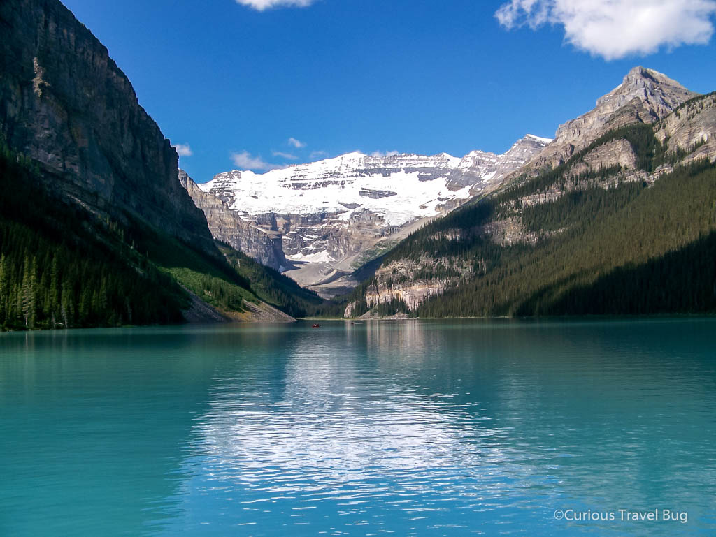 Lake Louise is Banff's most famous lake and is one of the prettiest sights in the park. The teal water is unreal seeming but it really is that colour. This scenic lake is a must visit on any trip to Banff.