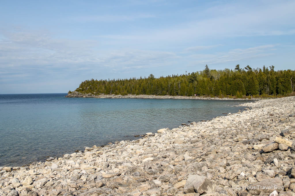 Boulder Beach, part of the Bruce Trail in Bruce Peninsula National Park, Tobermory. This scenic trail in southern Ontario is the perfect day trip