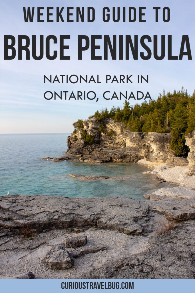 Bruce Peninsula National Park in Ontario, Canada is a fantastic destination for a weekend away. This full guide tells you the best places to stay, where to hike, and tips for visiting the famous grotto as well as other sites within the park as well as the Flowerpot Islands in Tobermory.