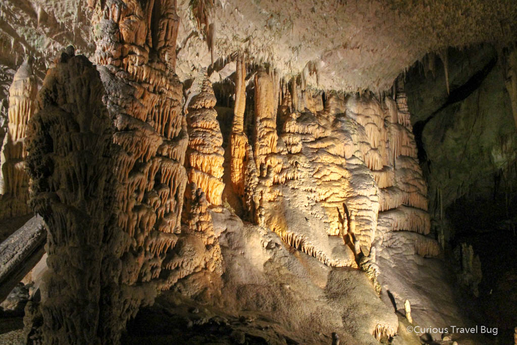 Plenty of Stalagmites can be seen at Postojna Cave in Slovenia