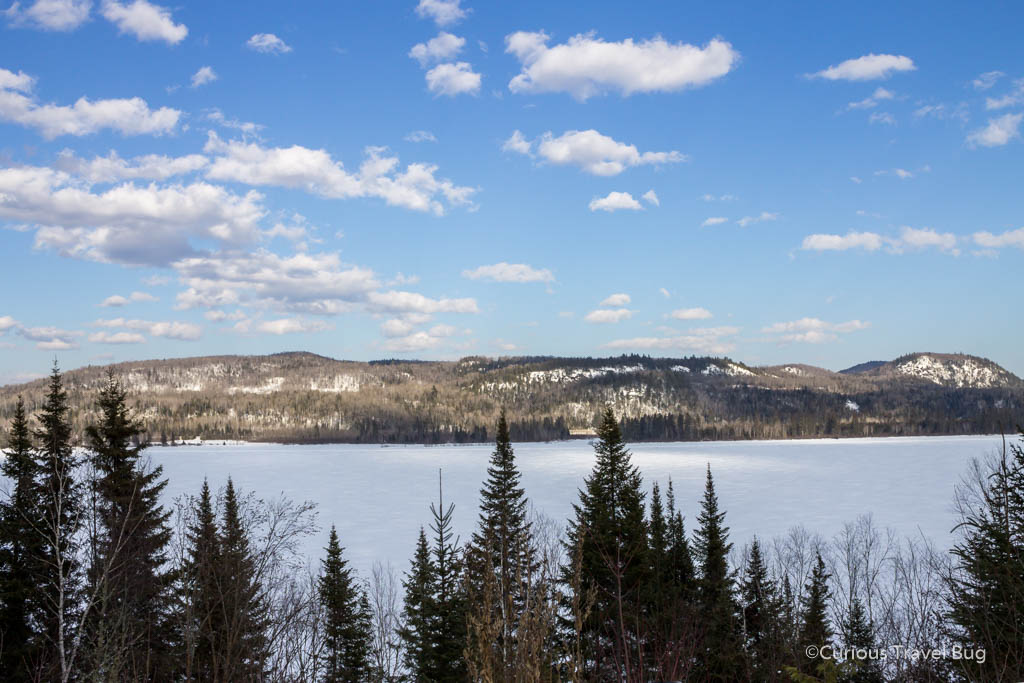 A fantastic day trip option from Montreal is to visit Mauricie National Park to explore the snow trails and see the beautiful views of the river and mountains in the area.