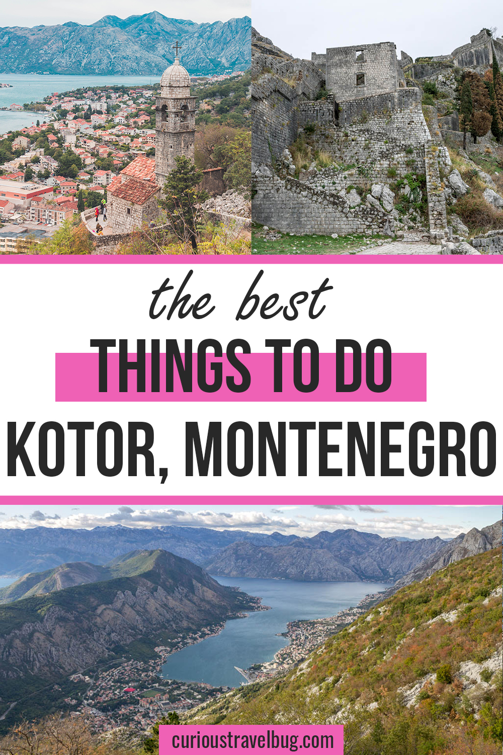 All the best things to do in Kotor including walking the walls above the city, the best places to get a view of Kotor Bay and the best day trip. Perfect itinerary for a day trip from Dubrovnik or as a one night vacation to Montenegro.