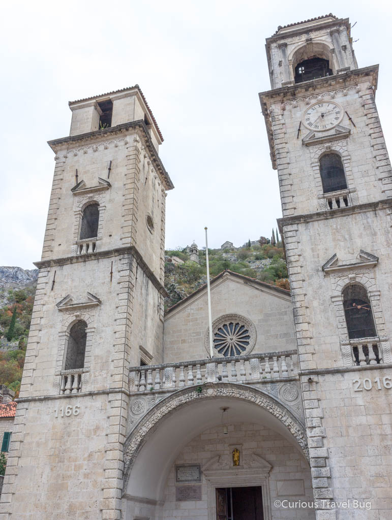 Kotor's Cathedral of Saint Tryphon was built in 1166 to honor the patron saint and protector of the city, Saint Tryphon.
