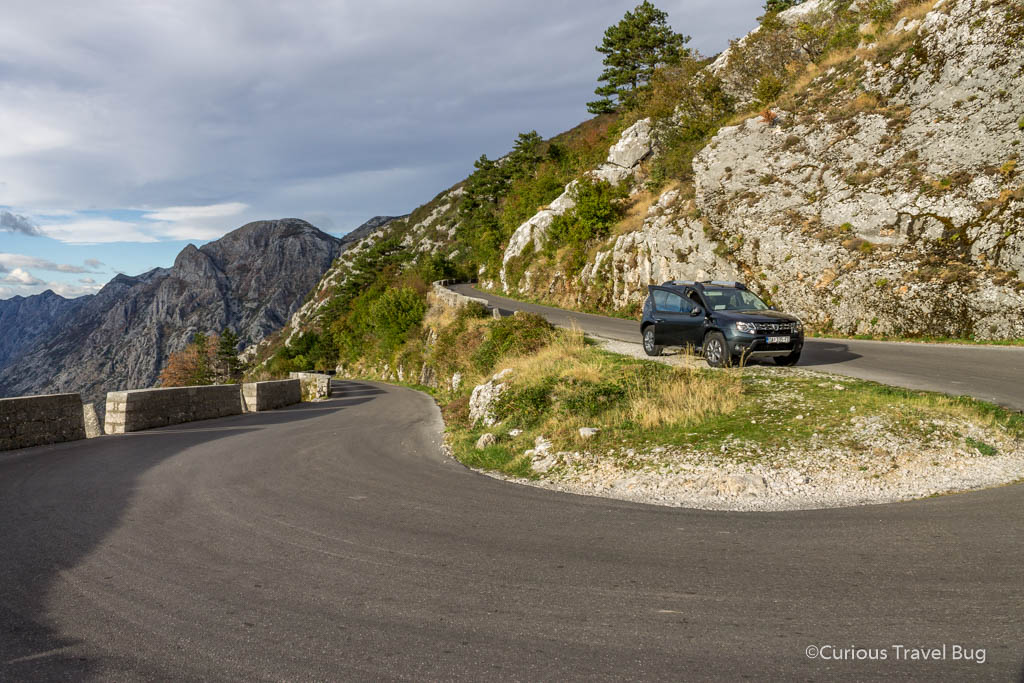 Driving the winding roads in Montenegro is fun but scary when it is dark and rainy. Be prepared if you are driving in Montenegro for switchbacks and winding roads next to Kotor Bay.