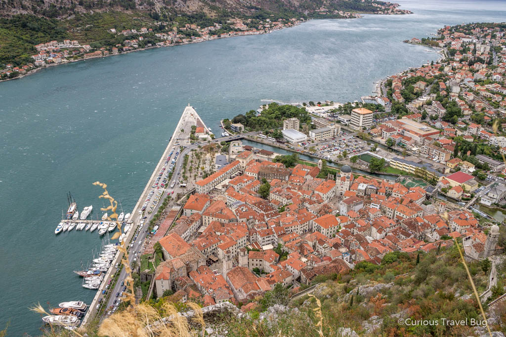 View of Kotor's Old Town from the fortress above Kotor.