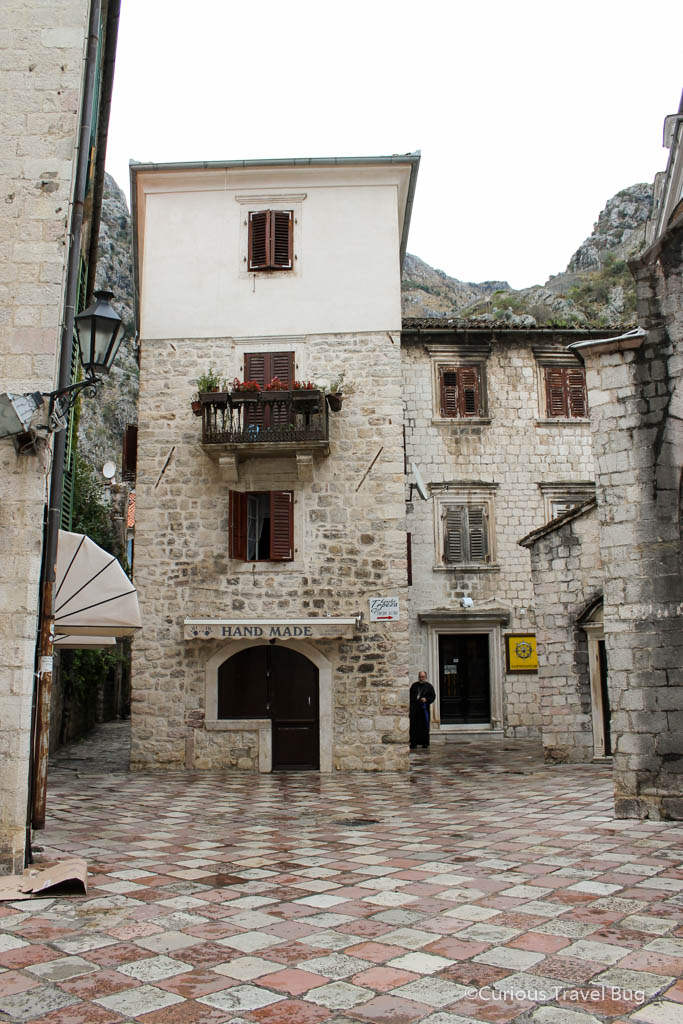 Buildings in Kotor's Old Town. This is one of Europe's most complete walled medieval cities and it certainly is charming and fun to explore.