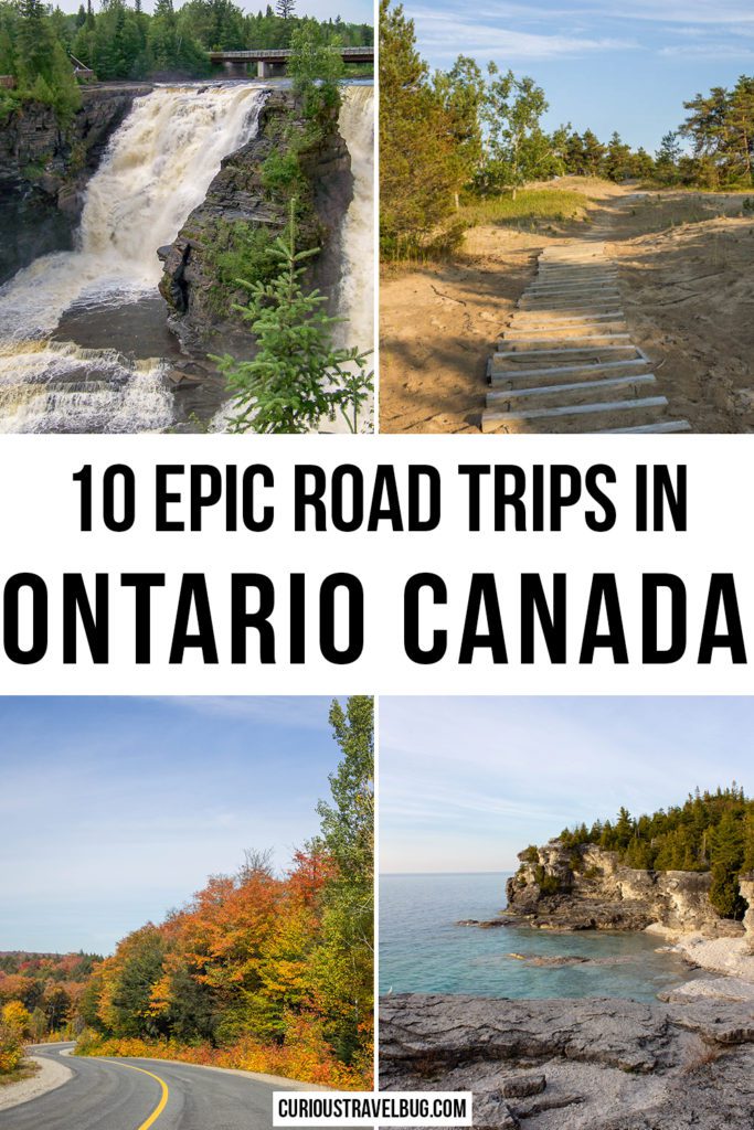 Ontario road trips from Toronto that you can take on the weekend or week long vacations. Covers the best road trips in Ontario and takes you across the province the see natural wonders, go wine tasting, find the best beaches, and see charming towns and cities.