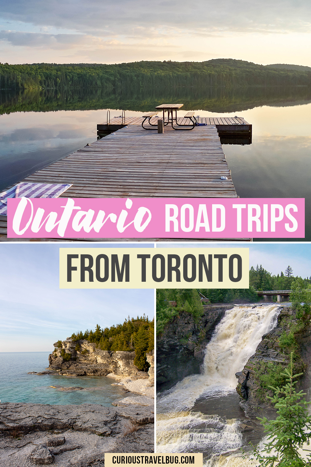 Ontario road trips you can take from Toronto. All the best Ontario weekend road trips and options for longer vacations including week long road trips. The best natural attractions in Ontario as well as the cutest towns and charming cities and cultural experiences such as wine tasting and checking out historic buildings.