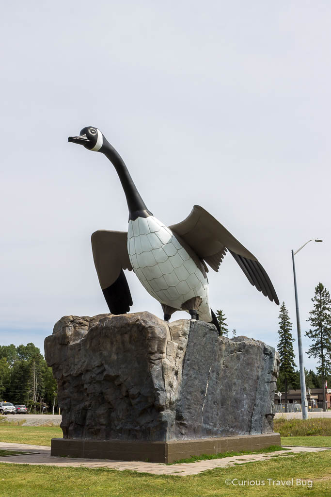 The famous Wawa Goose statue in Wawa. Ontario