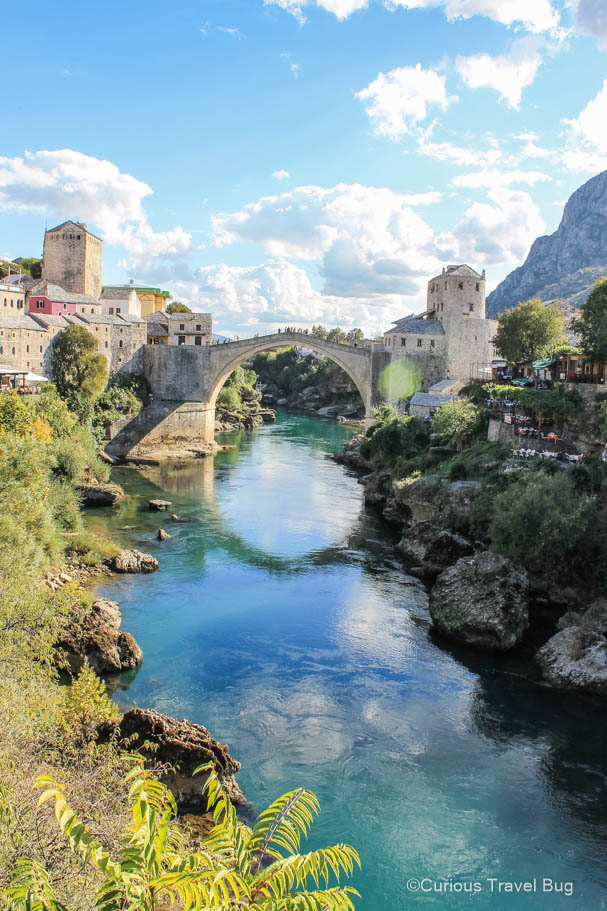 View of the Stari Most bridge in Mostar, Bosnia and Herzegovina. This is the perfect day trip between Dubrovnik and Split